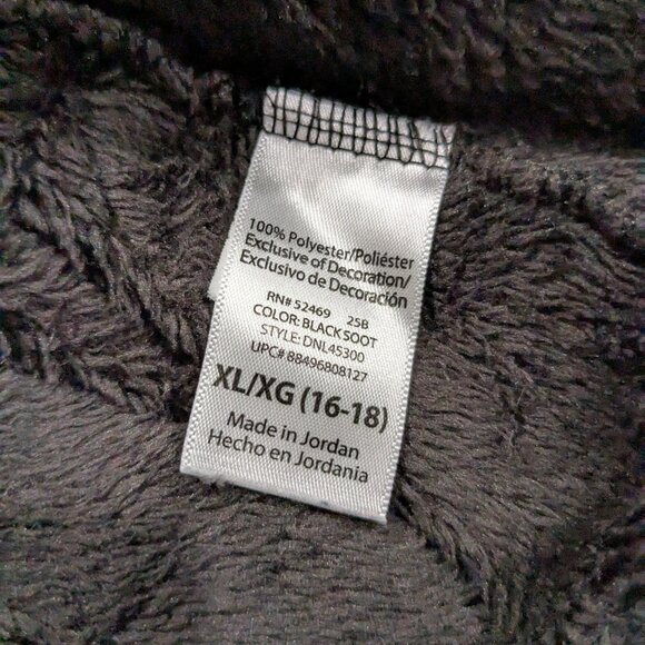 Danskin Now Women's Fleece Jacket, XL 16/18, Black Soot, Zip Front, Long Sleeve - Picture 11 of 16